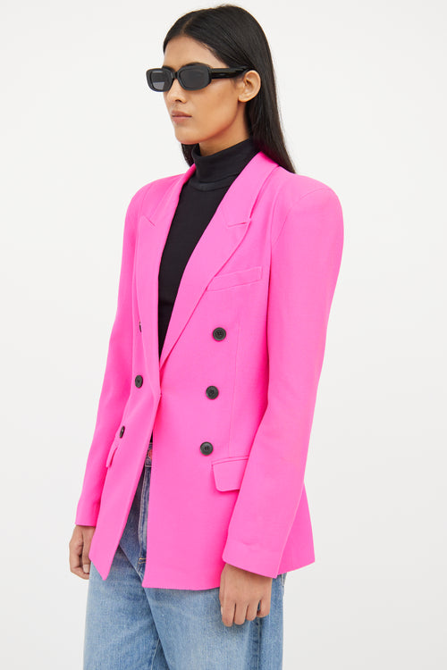 Smythe Pink Button Wool Blazer