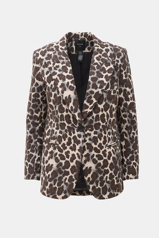 Smythe Jacquard Patterned Boyfriend Blazer