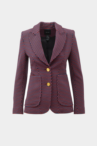 Smythe Jacquard Portrait Neck Blazer
