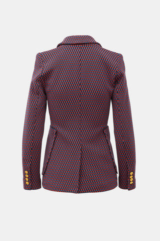 Smythe Jacquard Portrait Neck Blazer