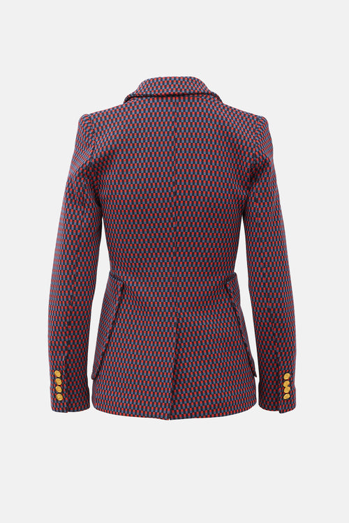 Smythe Jacquard Portrait Neck Blazer