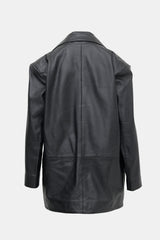 Smythe Leather Double Breasted Blazer