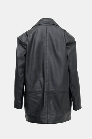 Smythe Leather Double Breasted Blazer