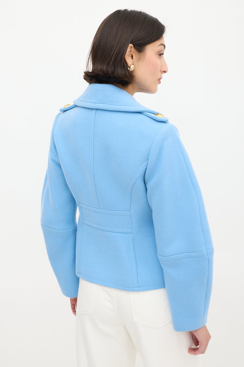 Smythe Light Blue Wool Double Breasted Jacket