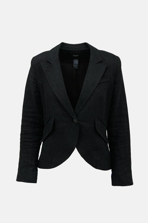 Smythe Linen Single Button Blazer