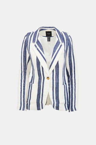 Smythe Linen Striped Duchess Blazer
