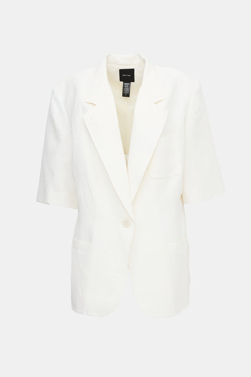 Smythe Linen Short Sleeve Blazer