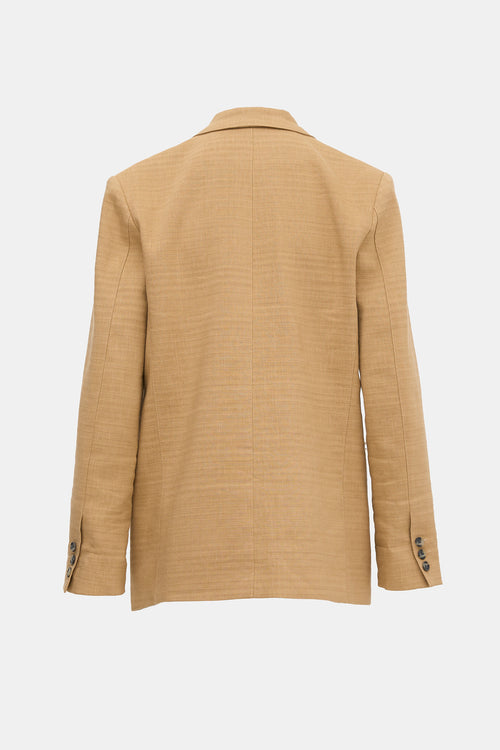 Smythe Linen Single Button Blazer