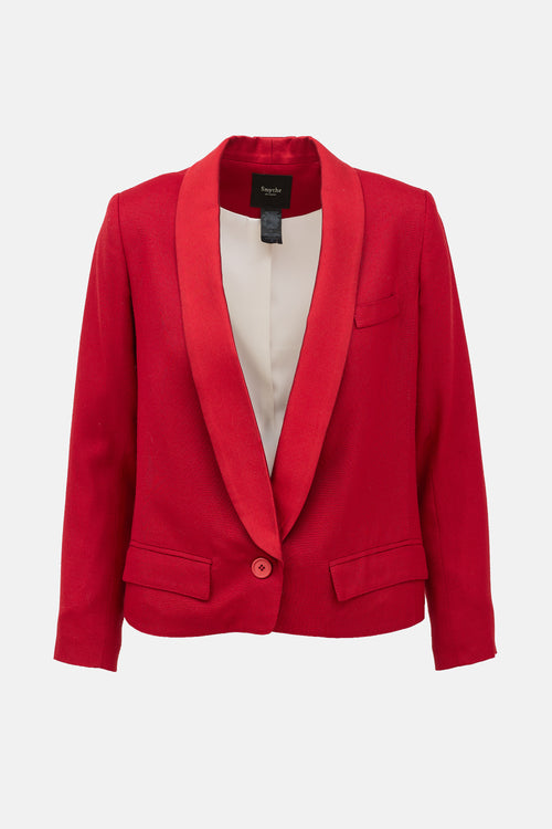 Smythe Long Shawl Cropped Blazer