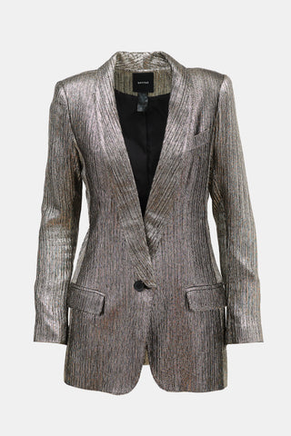 Smythe Metallic Long Shawl Blazer