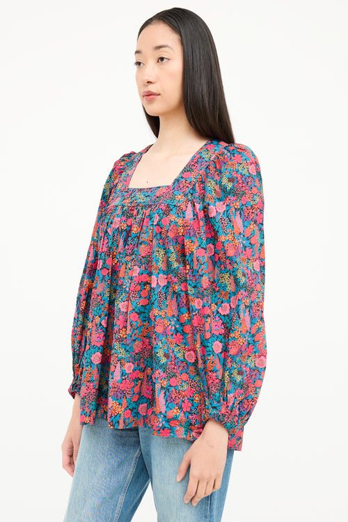 Smythe Floral Gathered Top