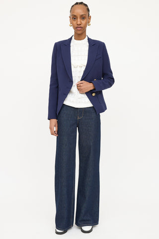 Smythe Asymmetrical Wrap Blazer