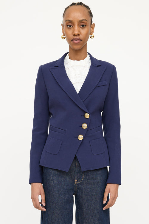 Smythe Asymmetrical Wrap Blazer