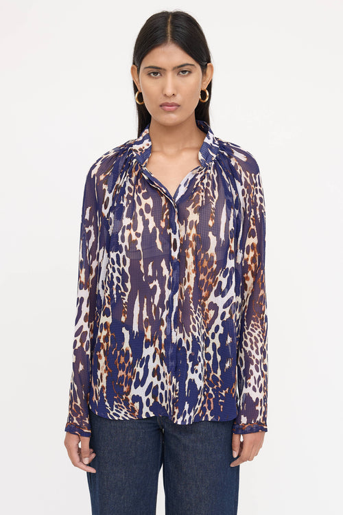 Smythe Sheer Patterned Blouse