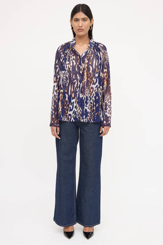 Smythe Sheer Patterned Blouse