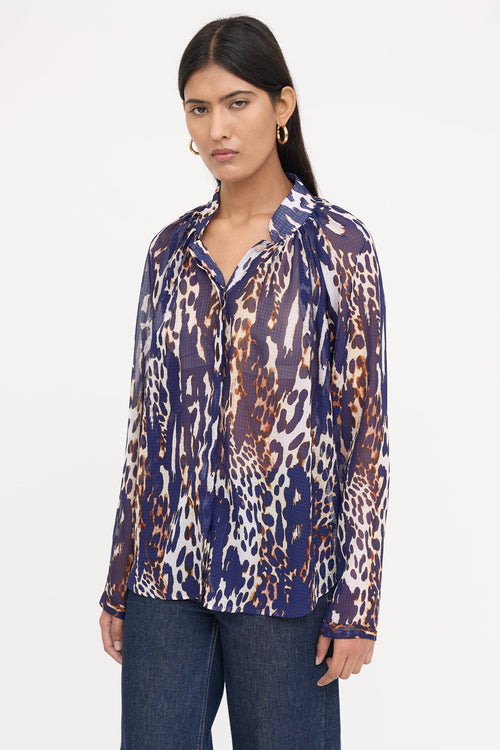 Smythe Sheer Patterned Blouse