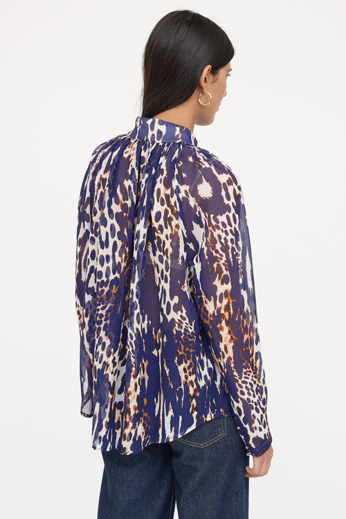 Smythe Sheer Patterned Blouse