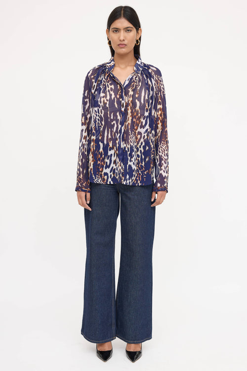 Smythe Sheer Patterned Blouse