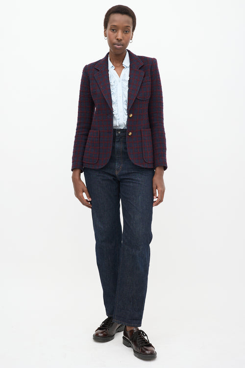 Smythe Grid Two Button Blazer