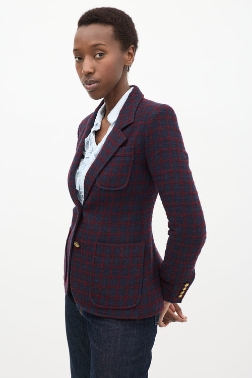 Smythe Grid Two Button Blazer