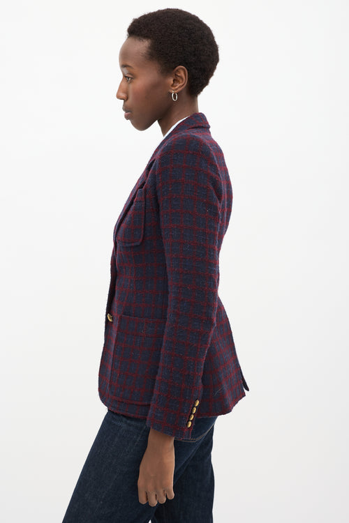 Smythe Grid Two Button Blazer