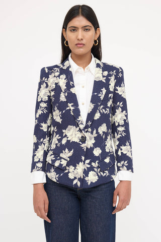 Smythe Woven Floral Blazer