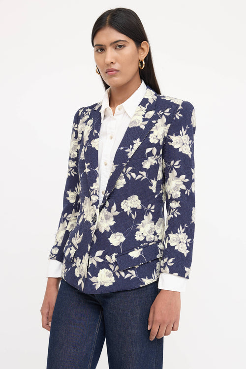 Smythe Woven Floral Blazer