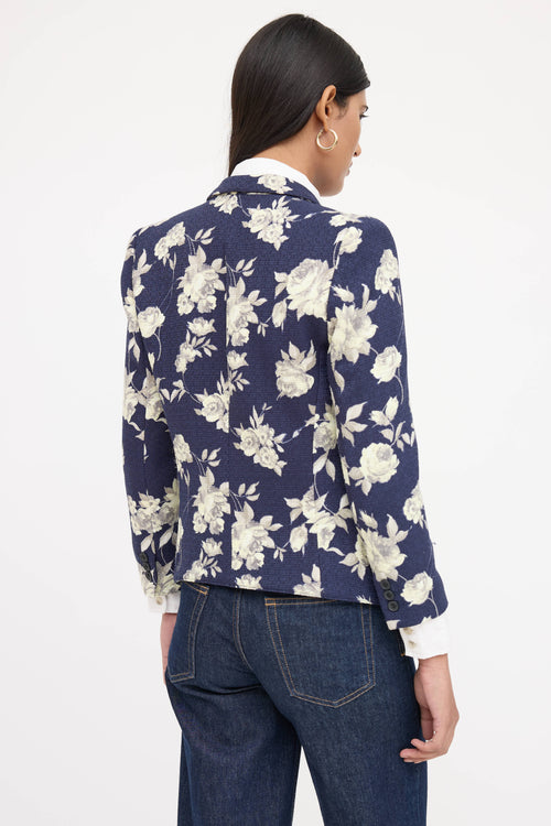 Smythe Woven Floral Blazer