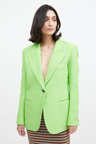 Smythe Neon Green Tweed Blazer