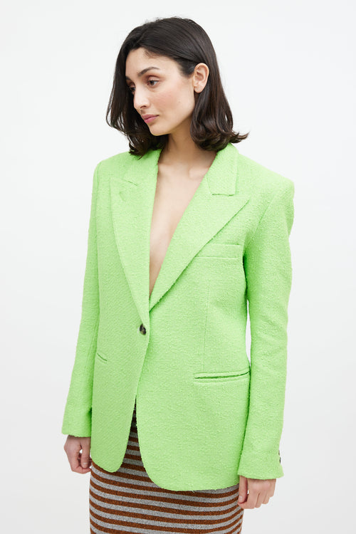 Smythe Neon Green Tweed Blazer
