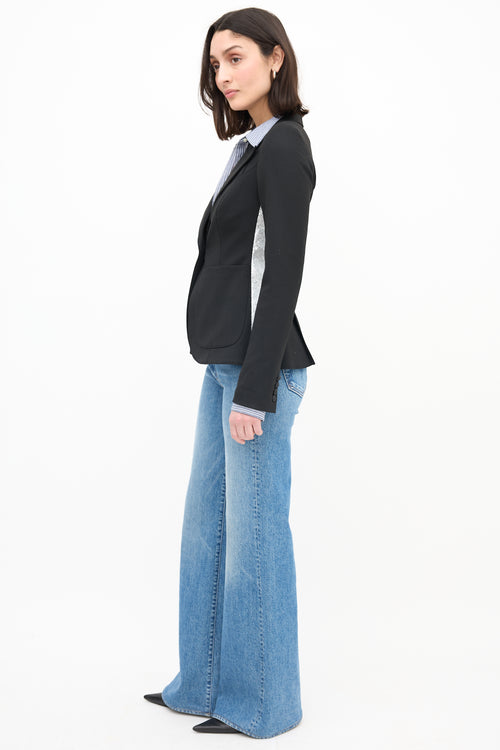 Smythe Patch Pocket Tux Stripe Blazer