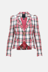 Smythe Plaid Linen Blazer