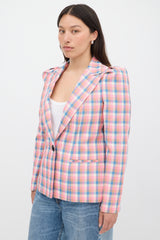 Smythe Check Box Pleat Blazer