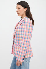 Smythe Check Box Pleat Blazer