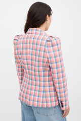Smythe Check Box Pleat Blazer