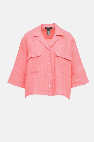 Smythe Linen Pin Stripe Top