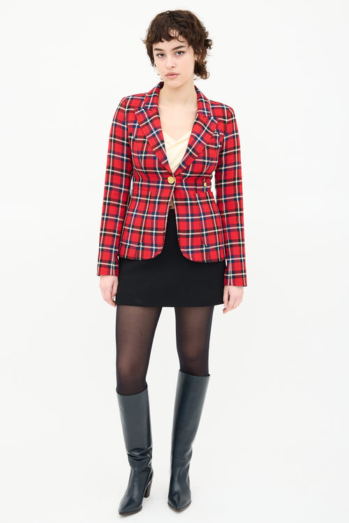 Smythe Plaid Duchess Blazer