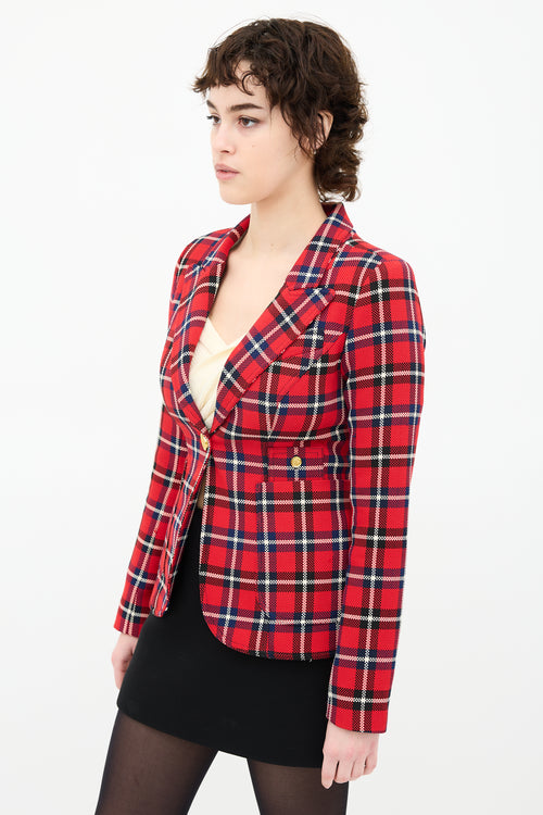 Smythe Plaid Duchess Blazer