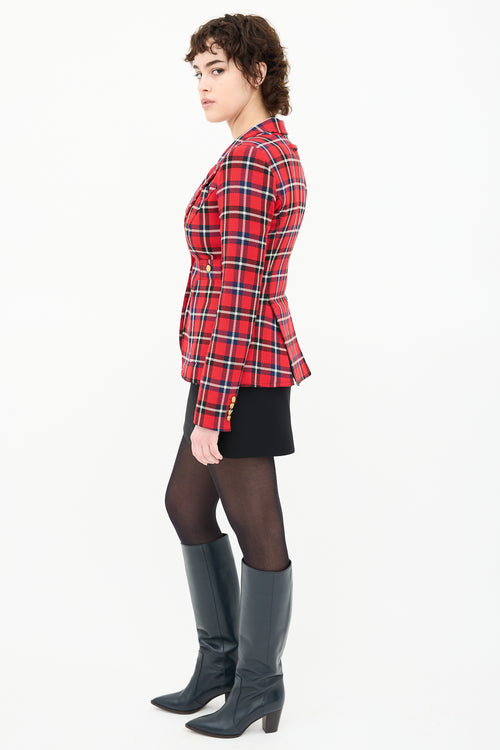Smythe Plaid Duchess Blazer