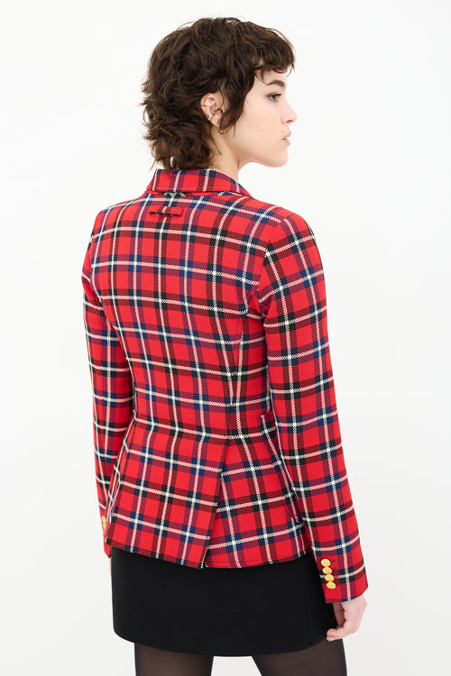 Smythe Plaid Duchess Blazer