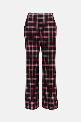 Smythe Wool Plaid Cuffed Trouser