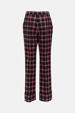 Smythe Wool Plaid Cuffed Trouser