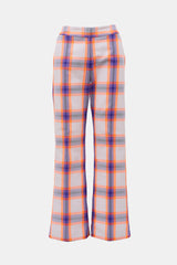 Smythe Plaid Wide Leg Trouser