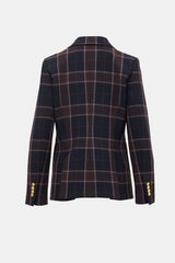 Smythe Plaid Single Button Blazer