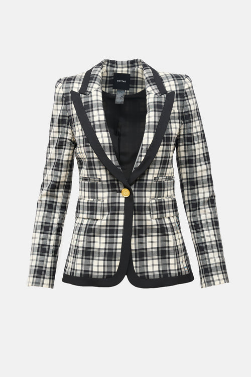 Smythe Plaid Taped Blazer