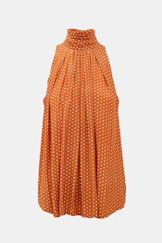 Smythe Polka Dot Drape Blouse