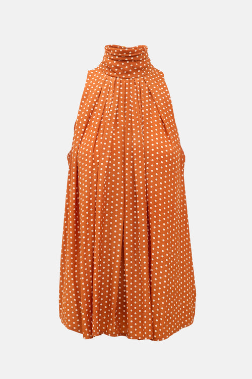 Smythe Polka Dot Drape Blouse