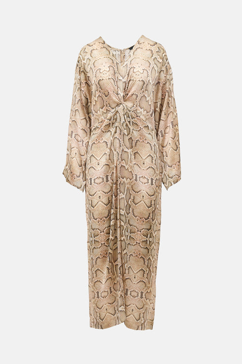 Smythe Printed Knot Front Dress