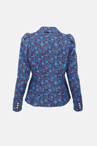 Smythe Floral Linen Blazer