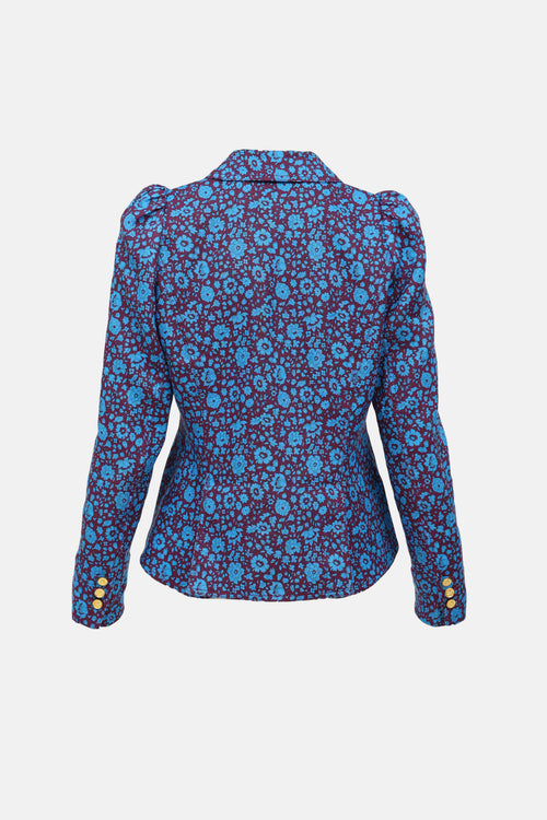 Smythe Floral Linen Blazer